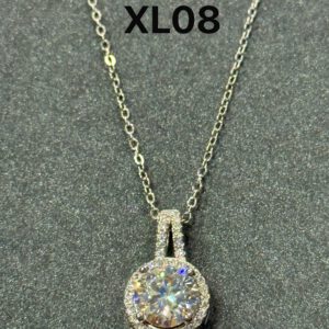 XL08 2CT Sterling Silver S925 Moissanite Diamond